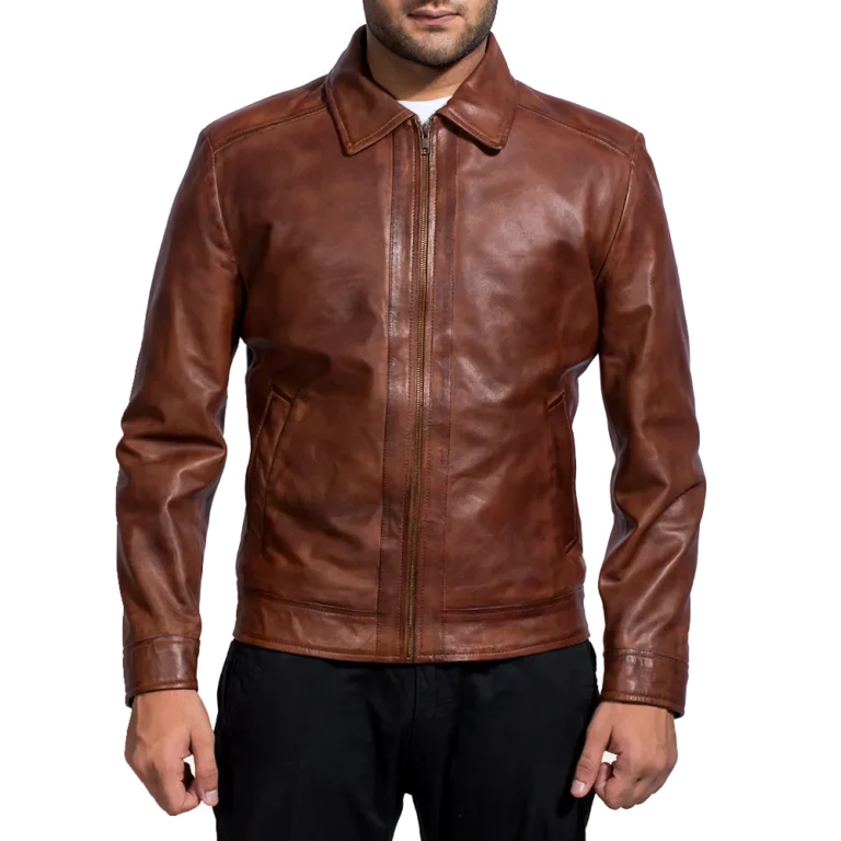 Inferno Brown Leather Jacket